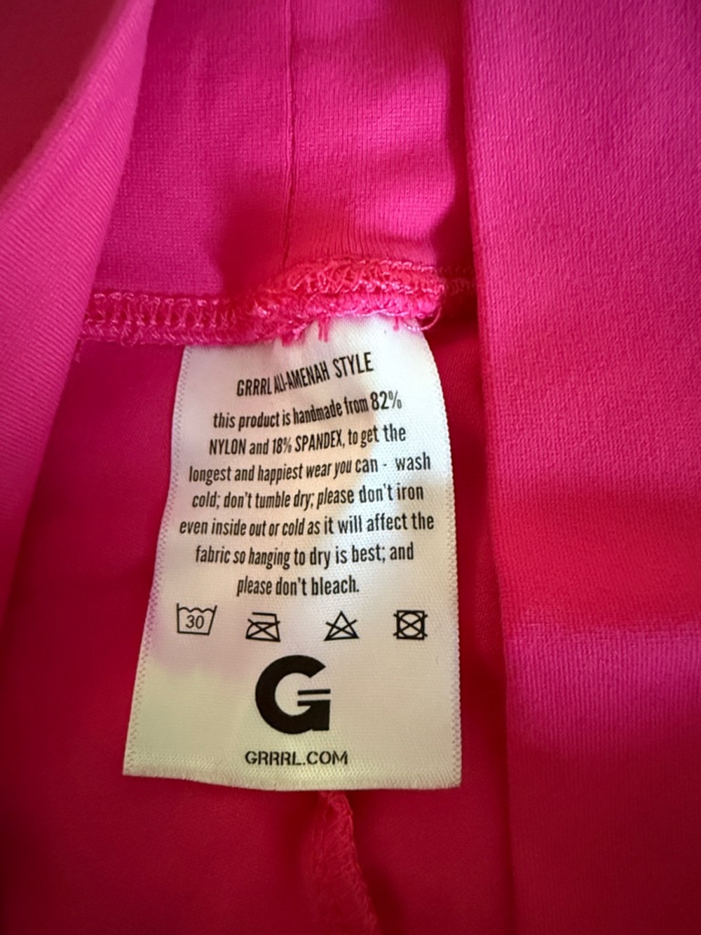Grrrl High-Waist Hot Pink Women's Biker Shorts Ali/Amenah - Picture 2 of 6